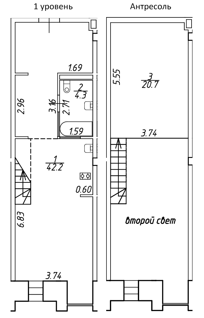 Квартира студия 67.2 м², 3/6 эт., ЖК «Serebro by Avenue-apart»